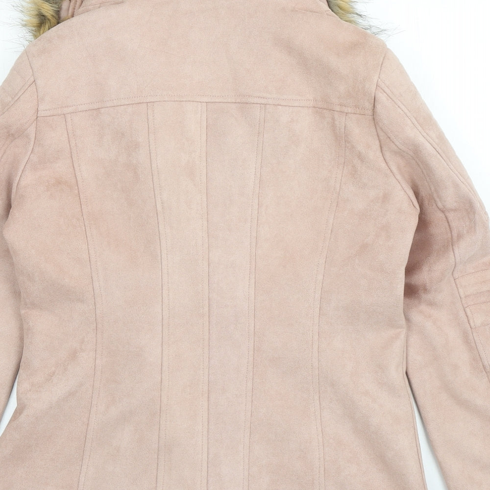 Parisian Womens Pink   Biker Jacket Size 12  Zip