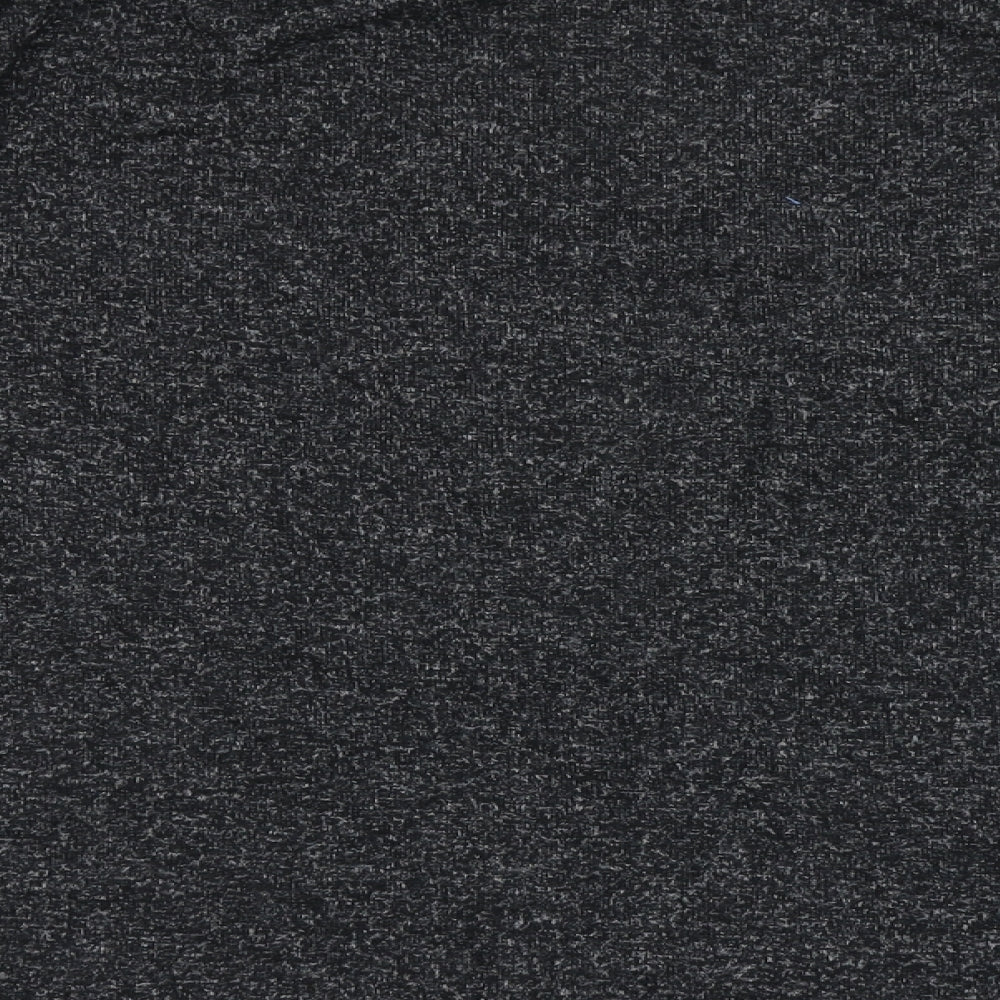 COIN 1804 Womens Black  Polyester Basic T-Shirt Size L Round Neck