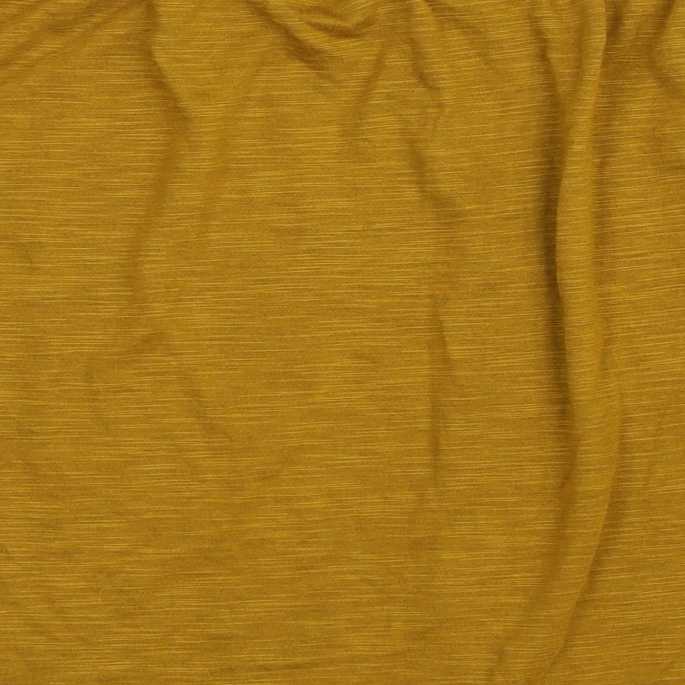 Papaya Womens Yellow  Polyester Basic T-Shirt Size 16 Off the Shoulder