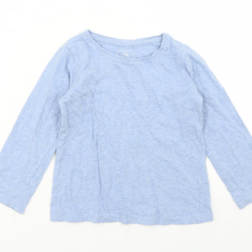 E-vie Angel Girls Blue  Cotton Basic T-Shirt Size 3 Years Crew Neck