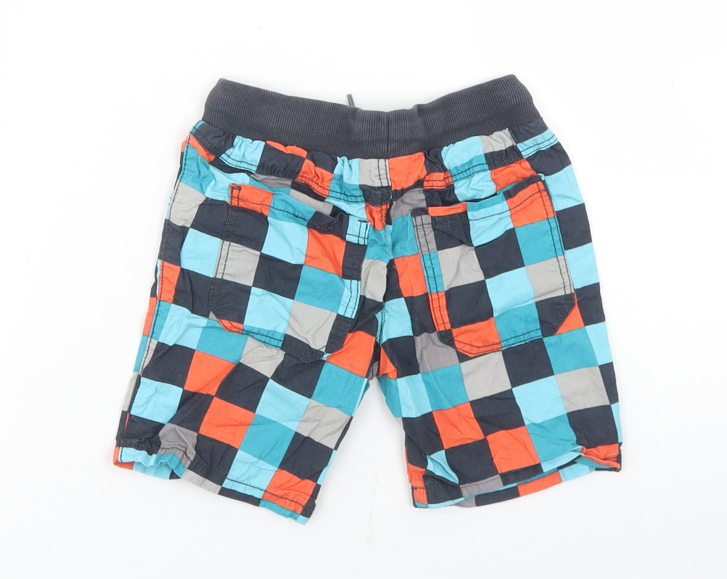 Topolino Boys Multicoloured Check Cotton Utility Shorts Size 4 Years  Regular Drawstring