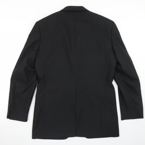 NEXT Mens Black Striped Polyester Jacket Blazer Size 38
