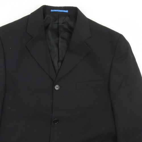 Willson Mens Black Striped Polyester Jacket Blazer Size 38
