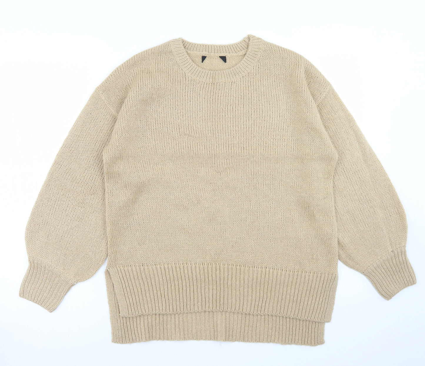 New Look Womens Brown Crew Neck  Acrylic Pullover Jumper Size S
