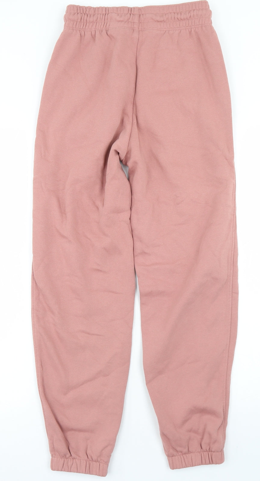 H&M Womens Pink  Cotton Jogger Trousers Size XS L27 in Regular Drawstring
