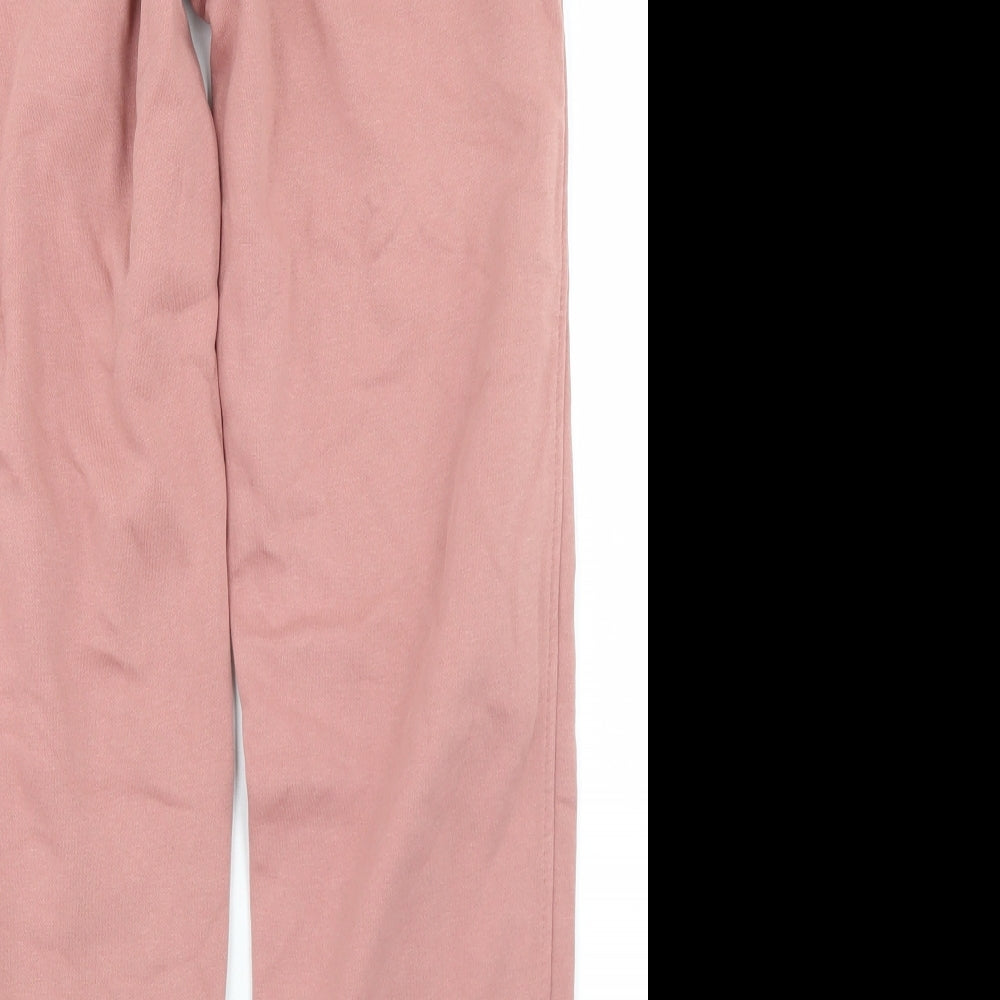 H&M Womens Pink  Cotton Jogger Trousers Size XS L27 in Regular Drawstring