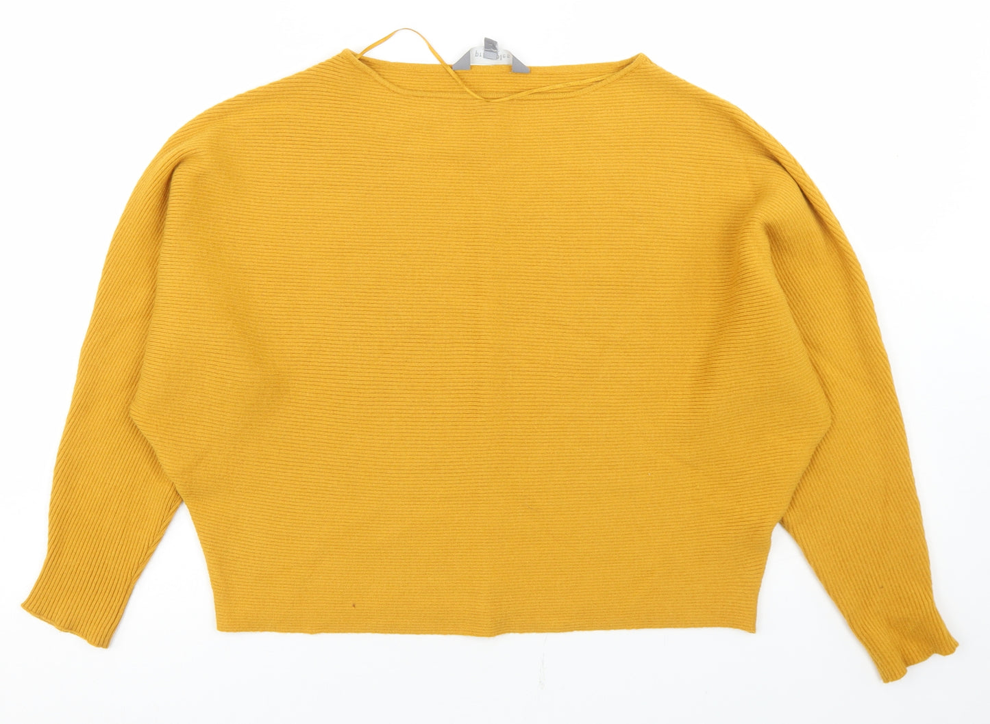 Principles Womens Yellow Round Neck  Viscose Pullover Jumper Size L   - cropepd
