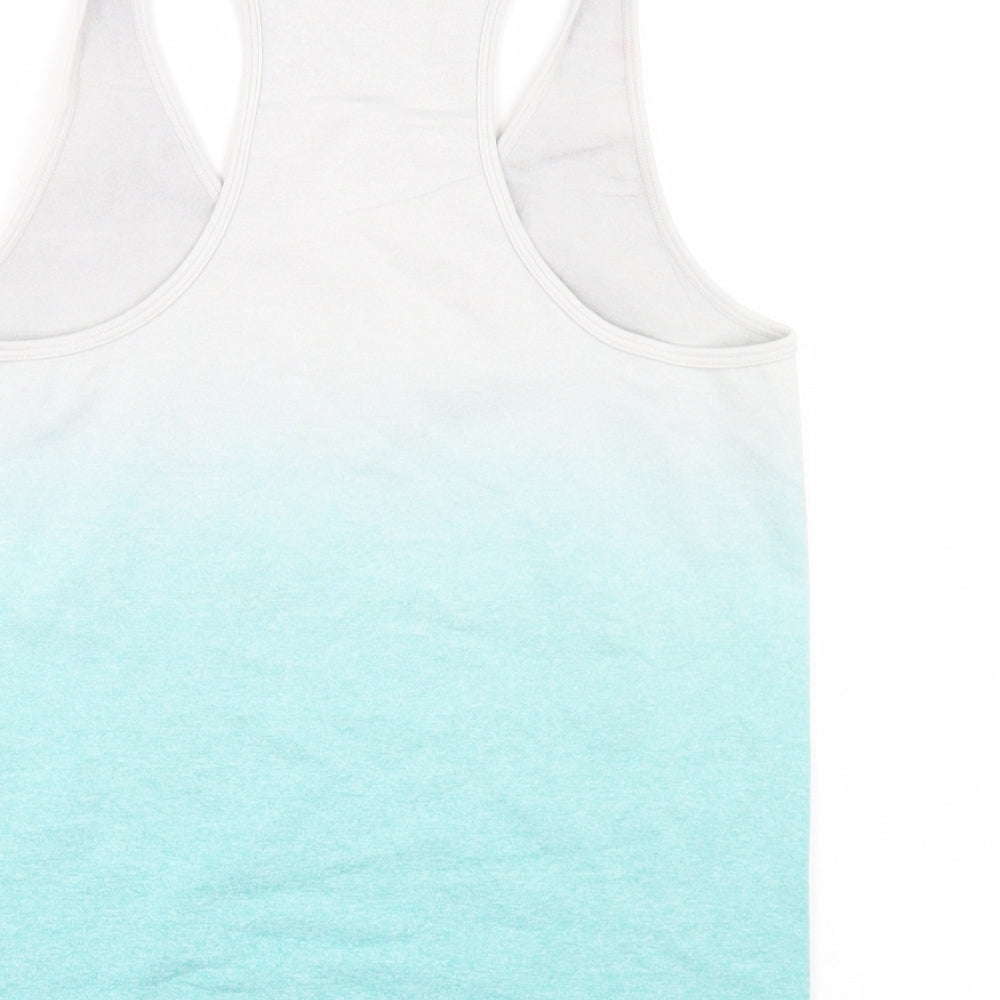 Boohoo Womens Grey  Polyamide Basic Tank Size M Round Neck  - Ombre two tone