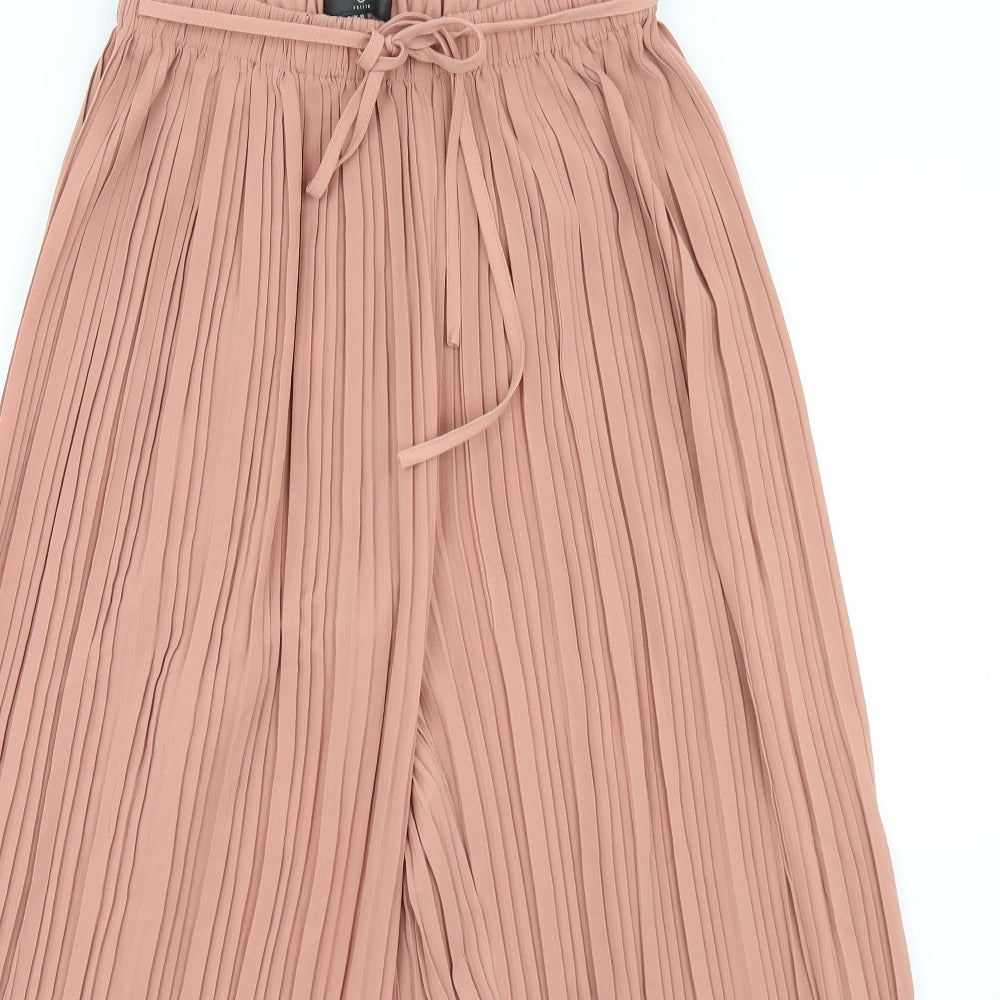 Missguided Womens Pink  Polyester Trousers  Size 10 L21 in Regular