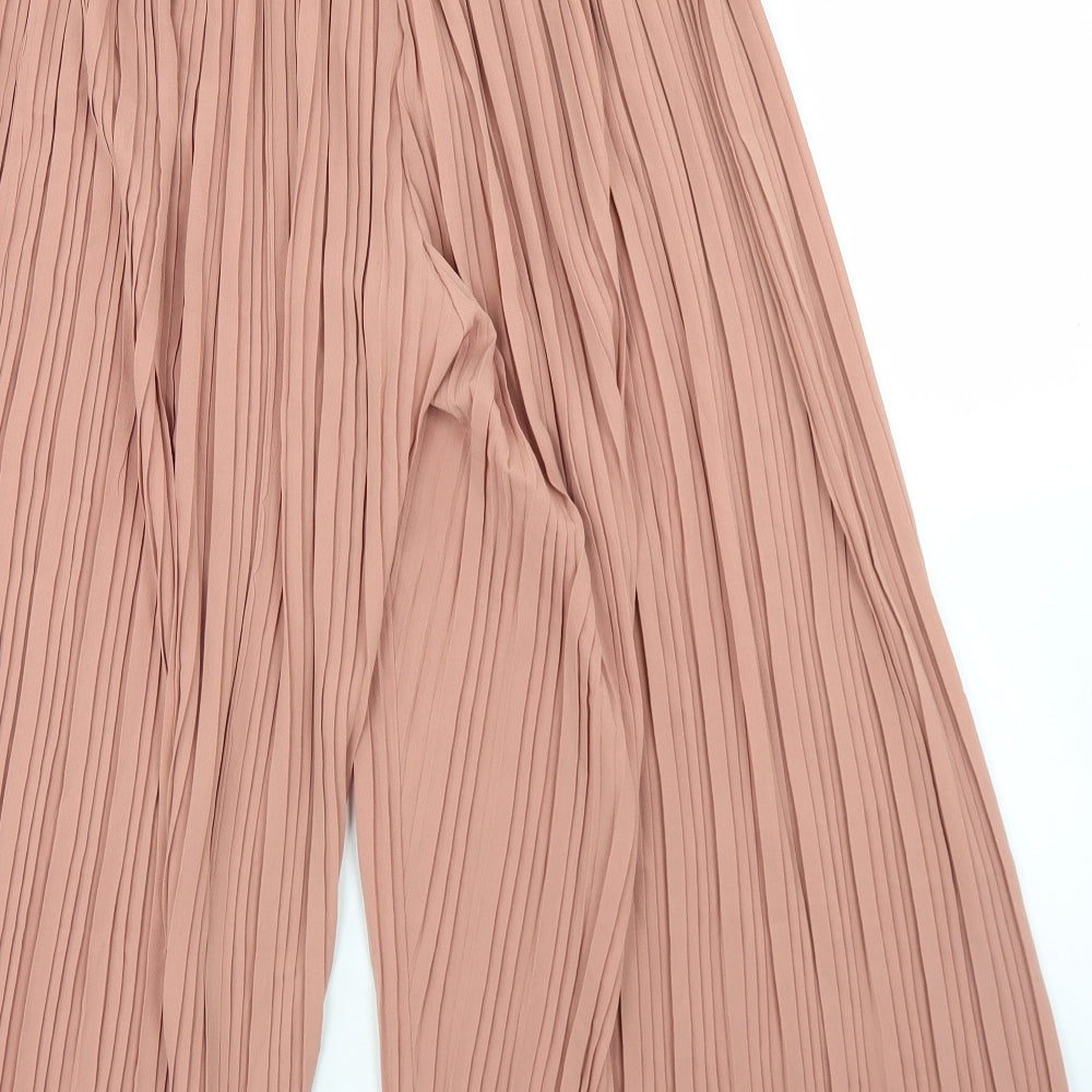 Missguided Womens Pink  Polyester Trousers  Size 10 L21 in Regular