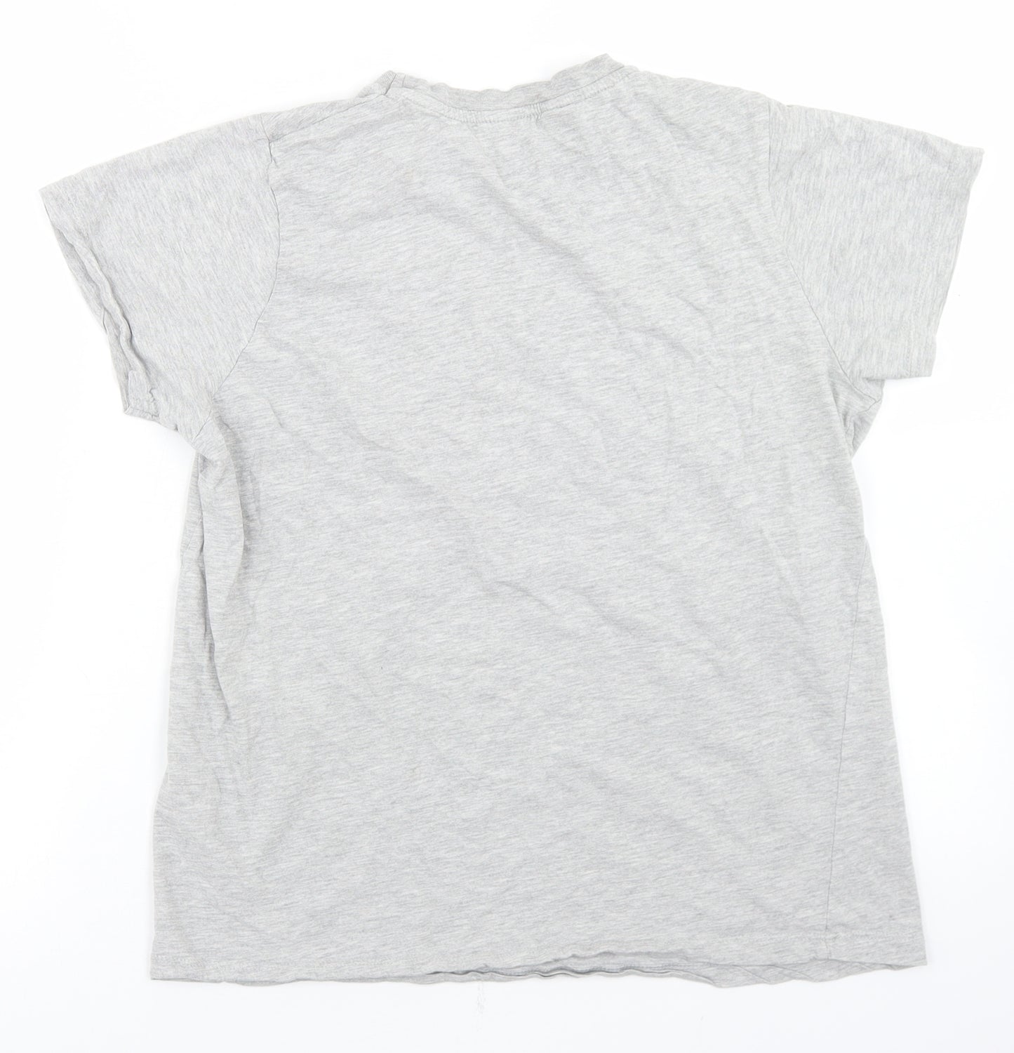 Primark Womens Grey  Cotton Basic T-Shirt Size S Crew Neck