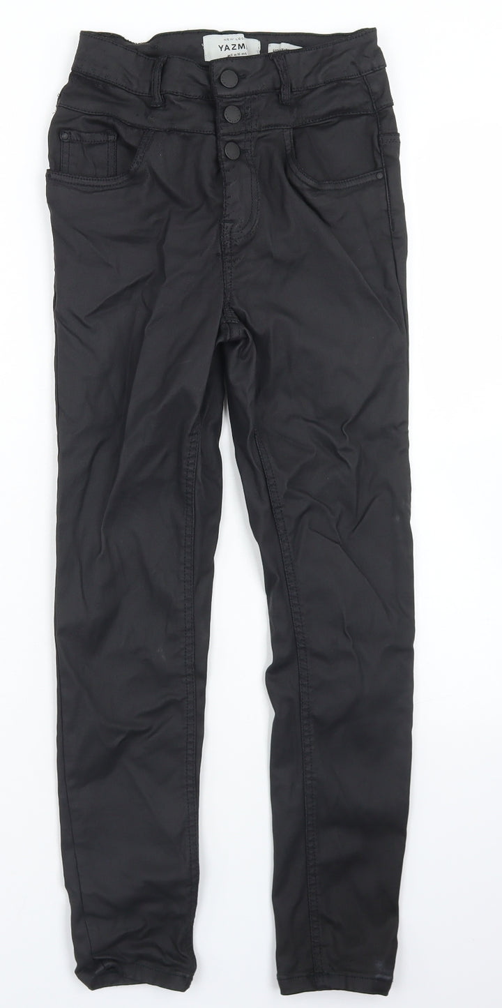 New Look Womens Black  Viscose Skinny Jeans Size 8 L24 in Regular Button