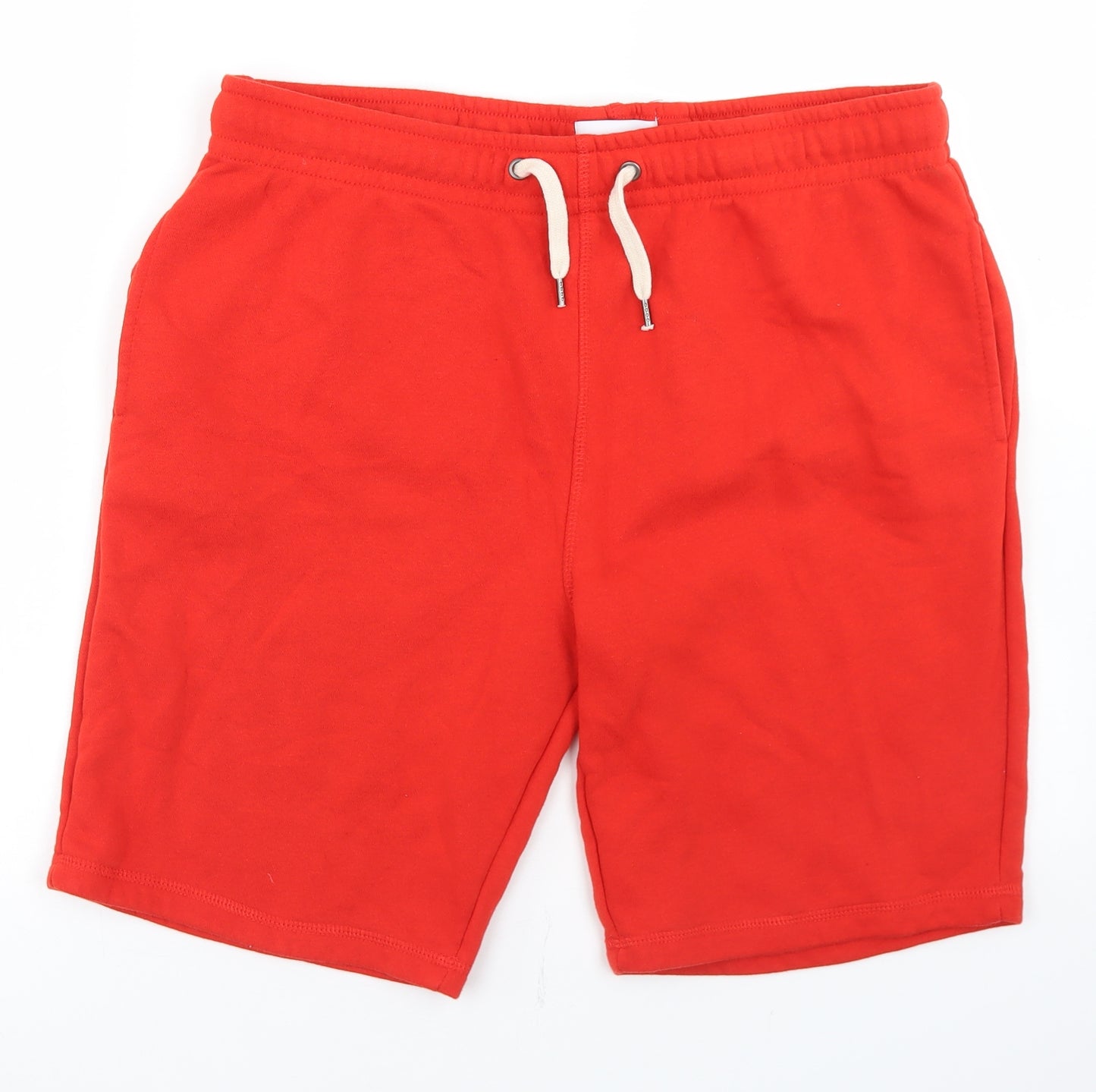 Primark Mens Red  Cotton Sweat Shorts Size L L8 in Regular Drawstring