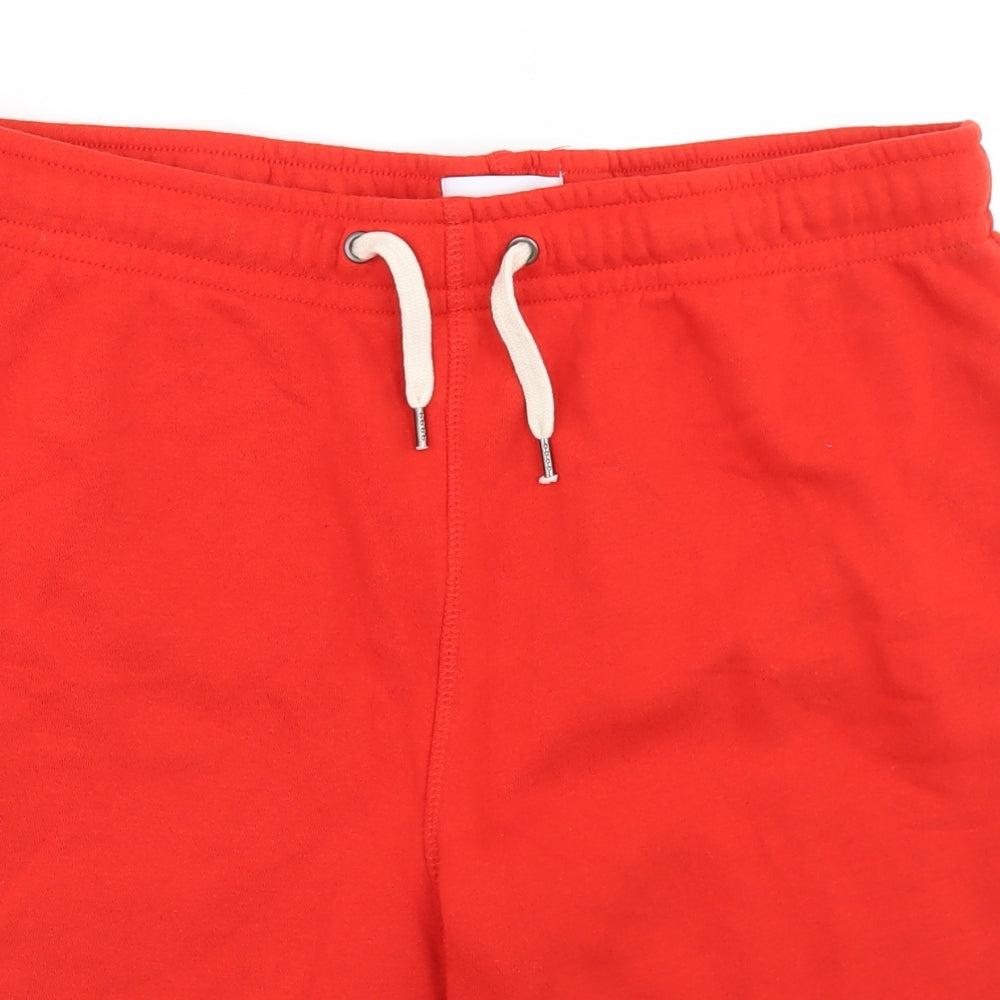 Primark Mens Red  Cotton Sweat Shorts Size L L8 in Regular Drawstring