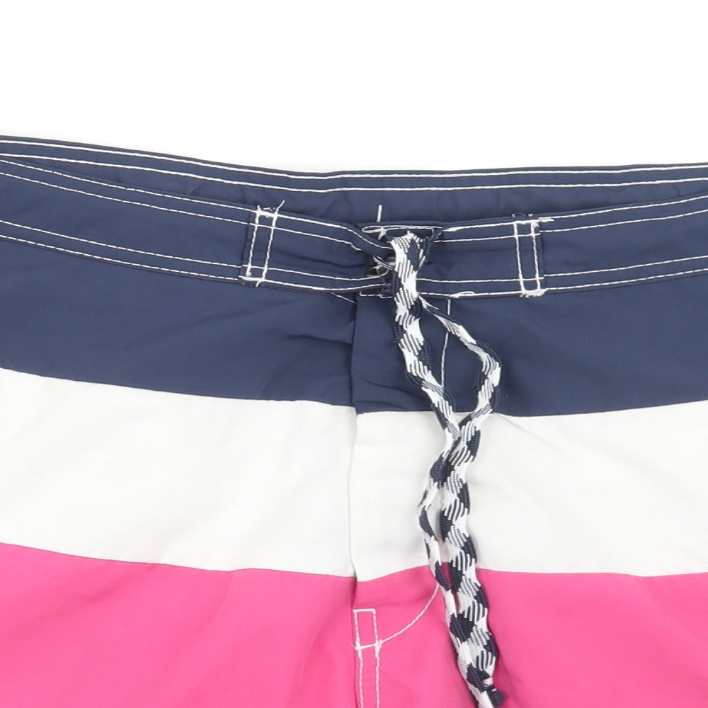H&M Mens Multicoloured Colourblock Polyester Athletic Shorts Size L  Regular Drawstring