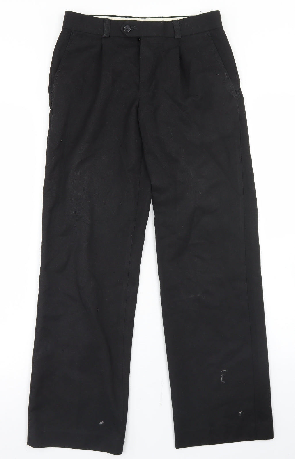 1880 Club Boys Black  Polyester Dress Pants Trousers Size 13 Years  Regular Hook & Eye - School Wear