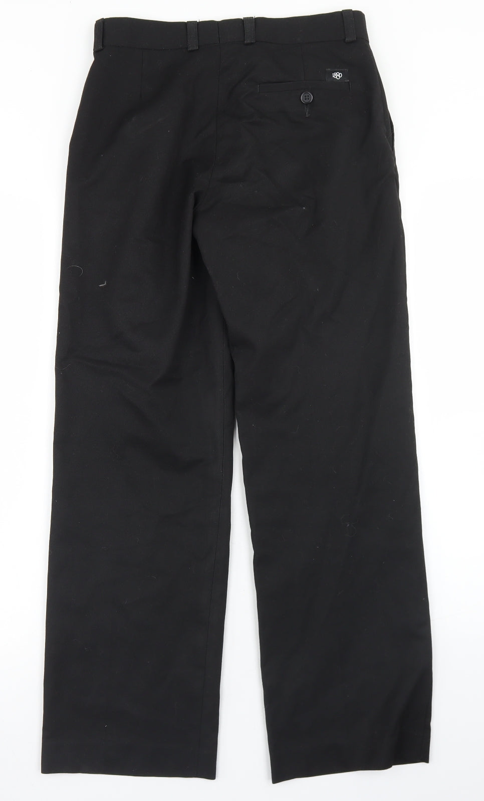 1880 Club Boys Black  Polyester Dress Pants Trousers Size 13 Years  Regular Hook & Eye - School Wear