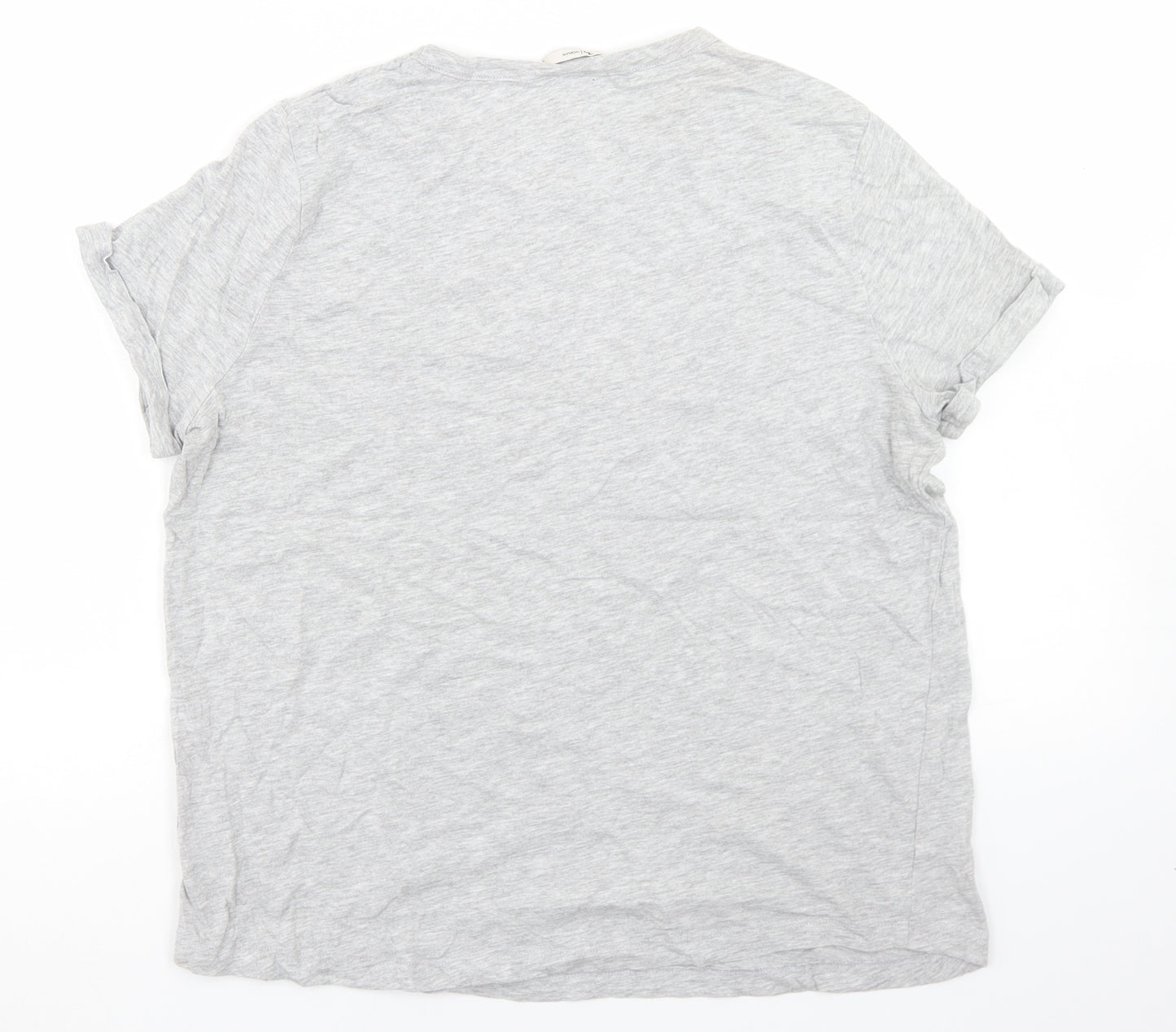 TU Womens Grey  Polyester Basic T-Shirt Size 12 Crew Neck - Hello Lovely