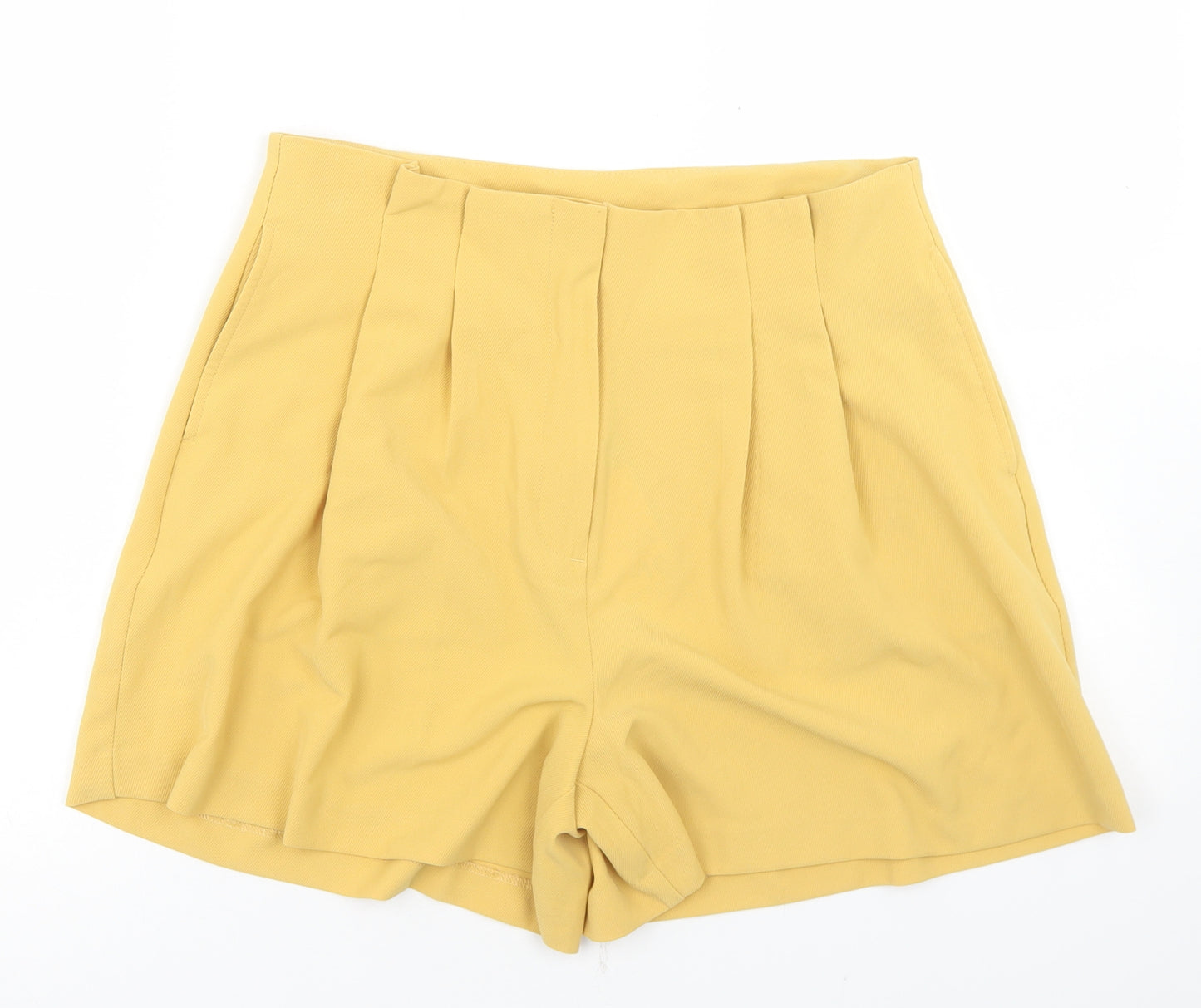 Primark Womens Yellow  Polyester Sailor Shorts Size 14 L5 in Regular Zip