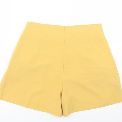 Primark Womens Yellow  Polyester Sailor Shorts Size 14 L5 in Regular Zip