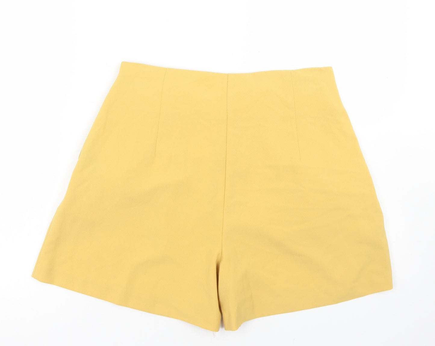 Primark Womens Yellow  Polyester Sailor Shorts Size 14 L5 in Regular Zip