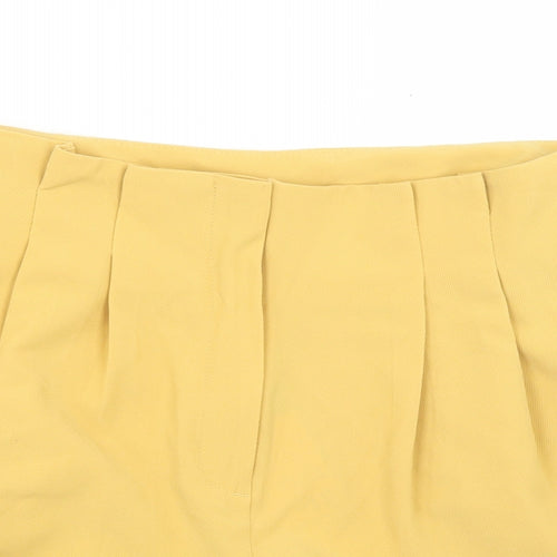 Primark Womens Yellow  Polyester Sailor Shorts Size 14 L5 in Regular Zip