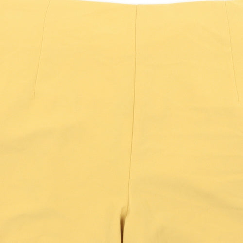 Primark Womens Yellow  Polyester Sailor Shorts Size 14 L5 in Regular Zip