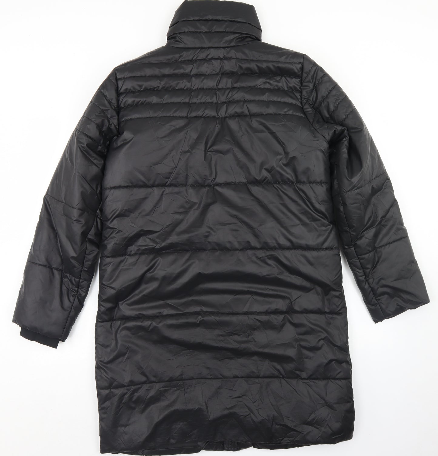 Brandtex Womens Black   Puffer Jacket Coat Size 10  Zip