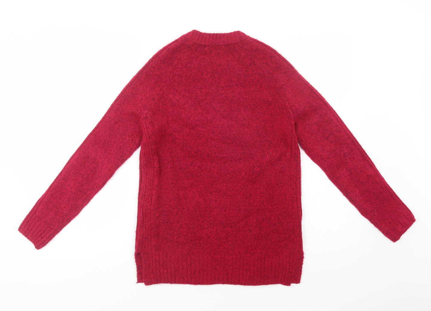 Marks and Spencer Womens Pink Crew Neck  Acrylic Pullover Jumper Size XS