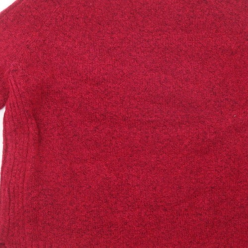 Marks and Spencer Womens Pink Crew Neck  Acrylic Pullover Jumper Size XS