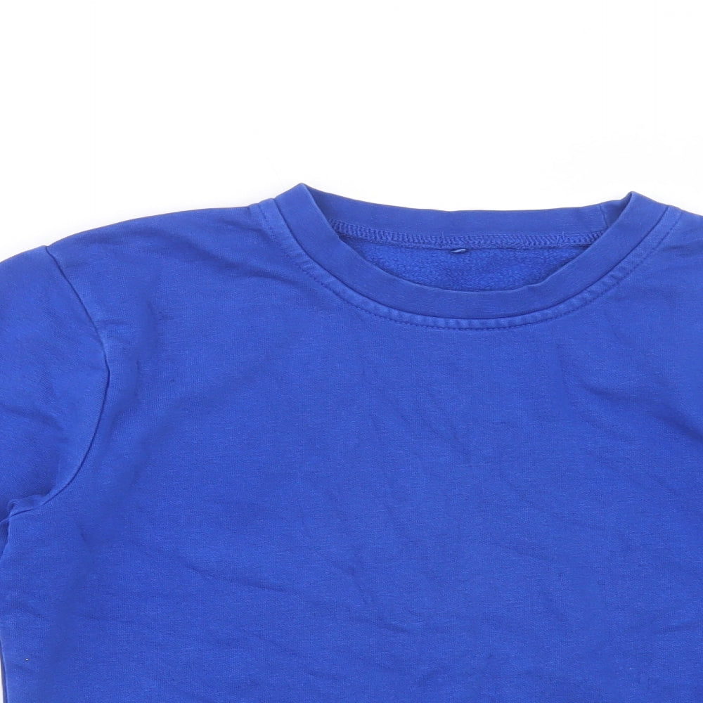 George Girls Blue  Cotton Pullover Sweatshirt Size 10-11 Years  Pullover - School Wear