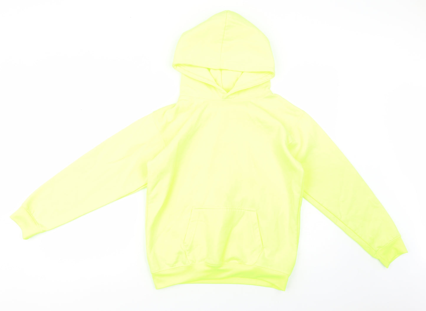 Awdis Girls Green  Polyester Pullover Hoodie Size 12-13 Years  Pullover - Neon