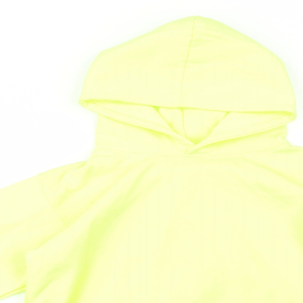 Awdis Girls Green  Polyester Pullover Hoodie Size 12-13 Years  Pullover - Neon