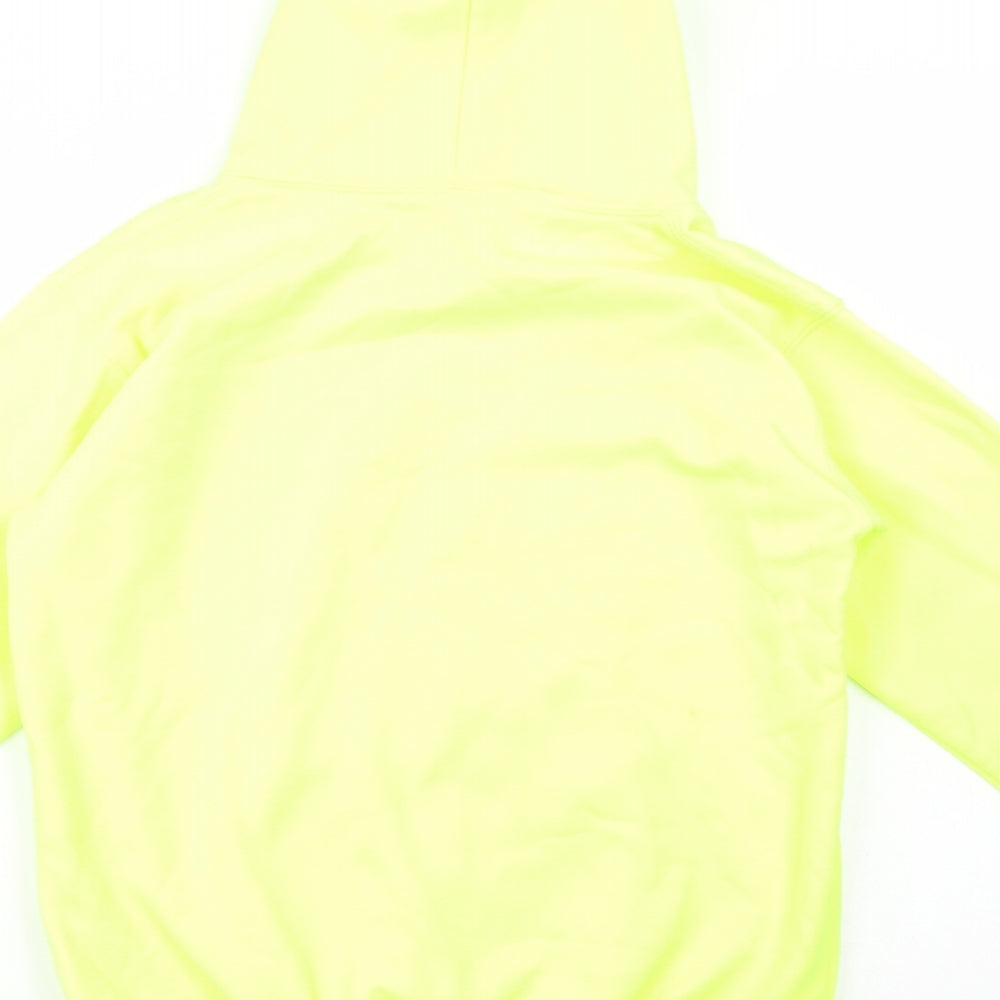 Awdis Girls Green  Polyester Pullover Hoodie Size 12-13 Years  Pullover - Neon