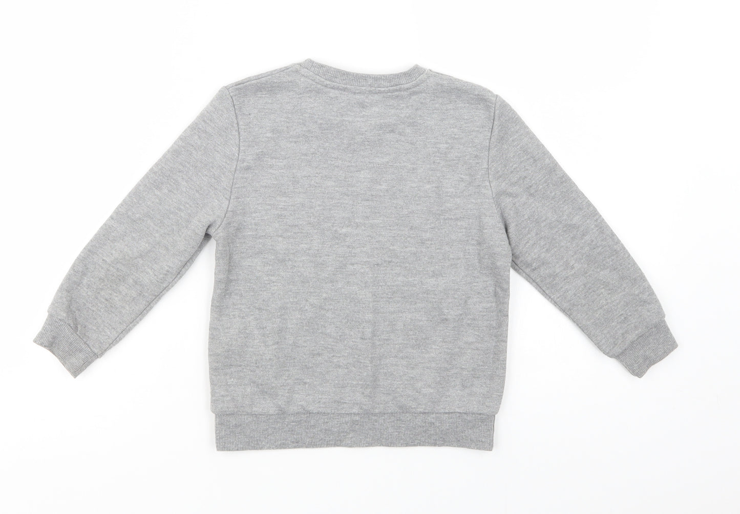 Primark Boys Grey  Cotton Pullover Sweatshirt Size 3-4 Years  Pullover - Dino