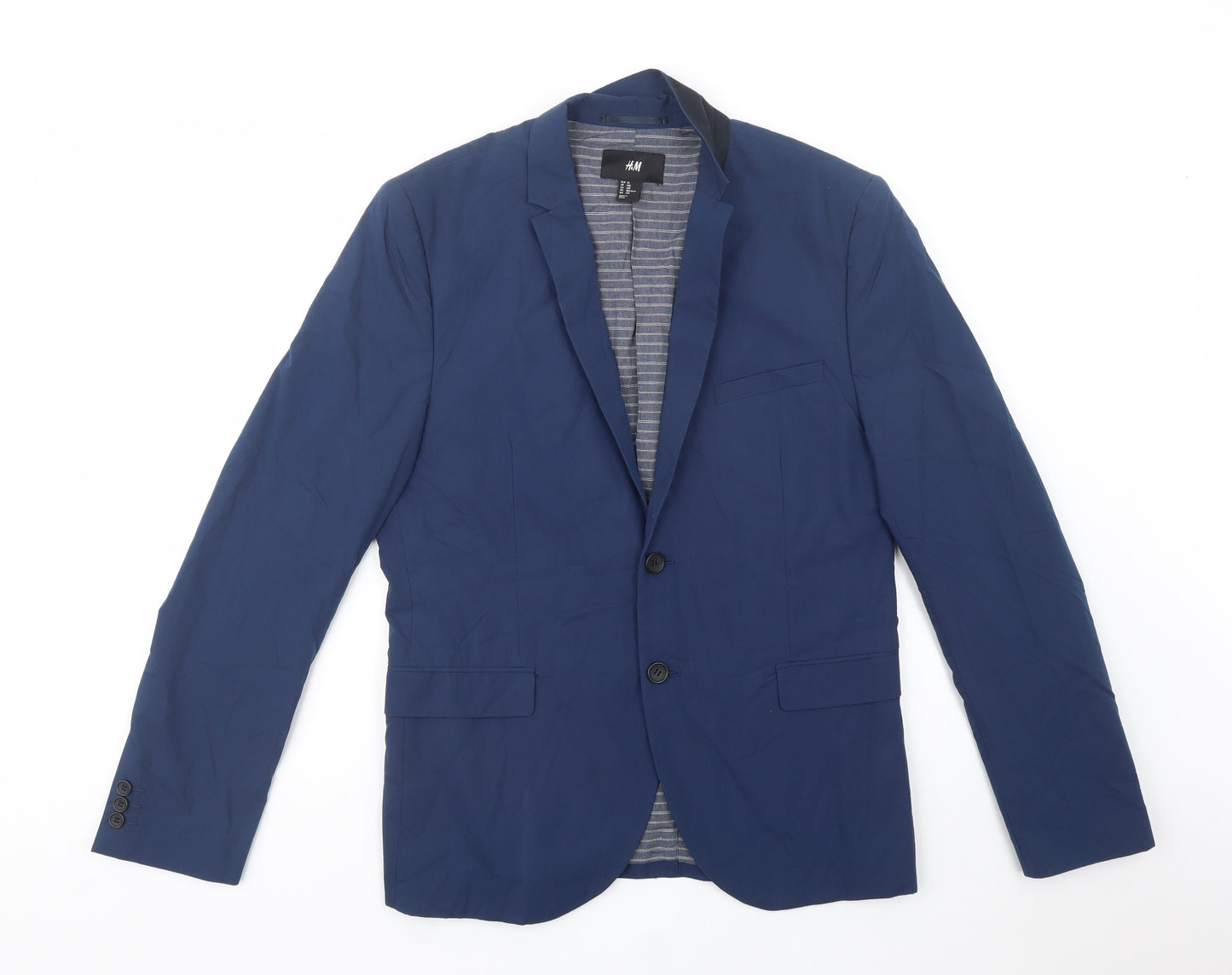 H&M Mens Blue   Jacket Blazer Size 42