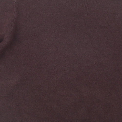 Marks and Spencer Mens Brown V-Neck  Acrylic Pullover Jumper Size S