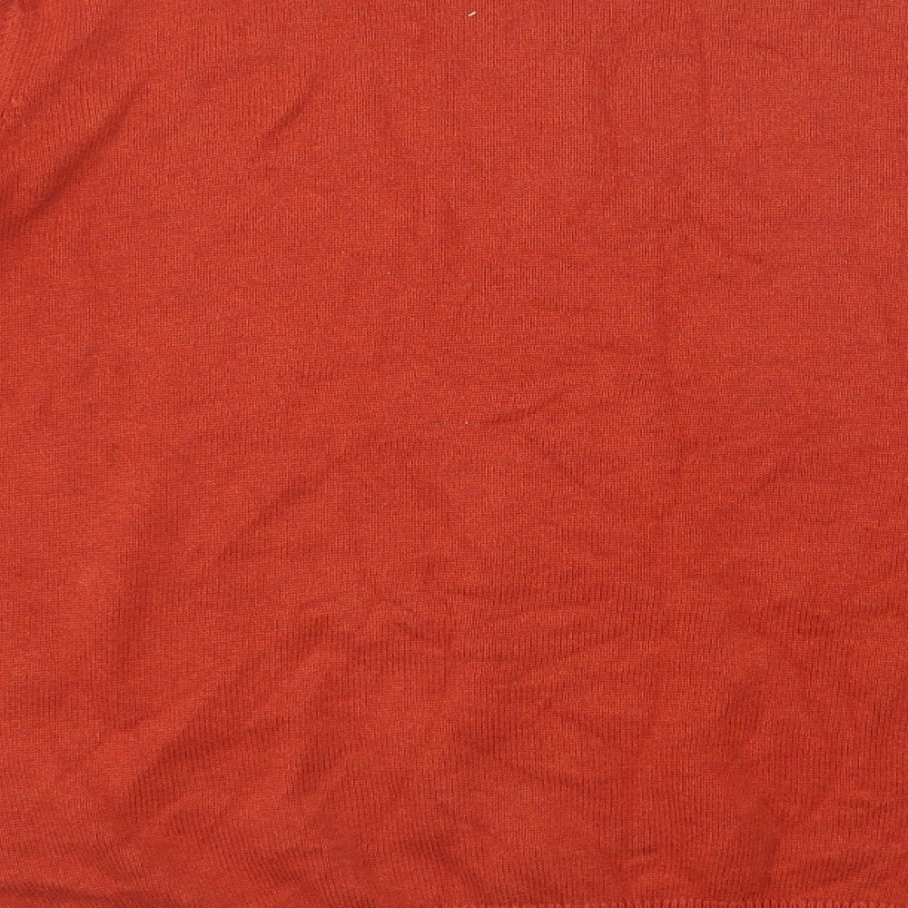 Marks and Spencer Mens Orange Crew Neck  Cotton Pullover Jumper Size 2XL