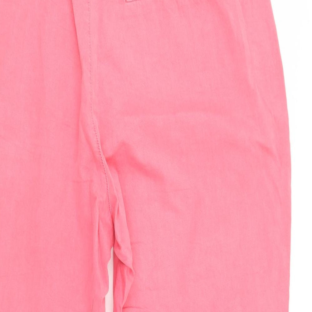 F&F Womens Pink  Cotton Cropped Jeans Size 18 L24 in Regular Button