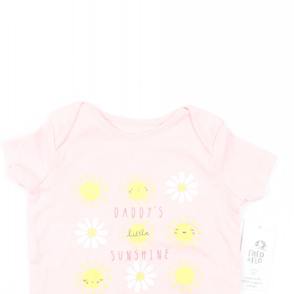 F&F Baby Pink  Cotton Babygrow One-Piece Size 12-18 Months  Snap - Daddy's Sunshine