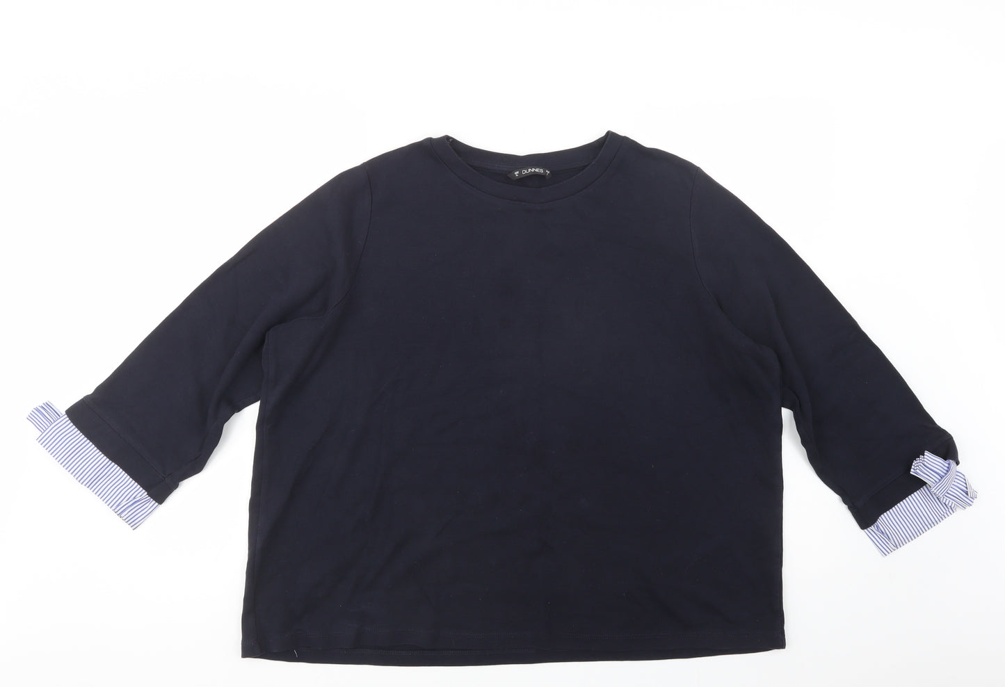 Dunnes Stores Womens Blue  Cotton Pullover Sweatshirt Size XL  Pullover