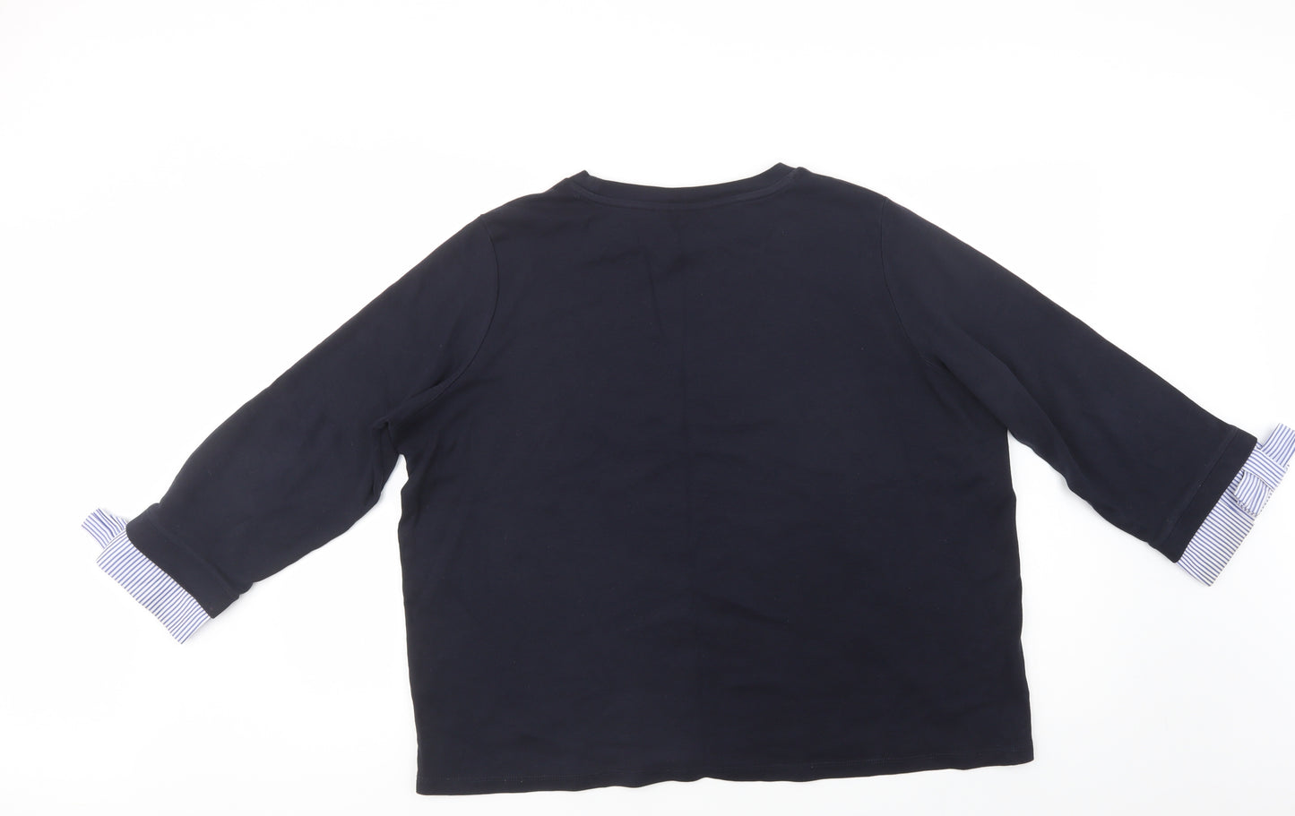 Dunnes Stores Womens Blue  Cotton Pullover Sweatshirt Size XL  Pullover