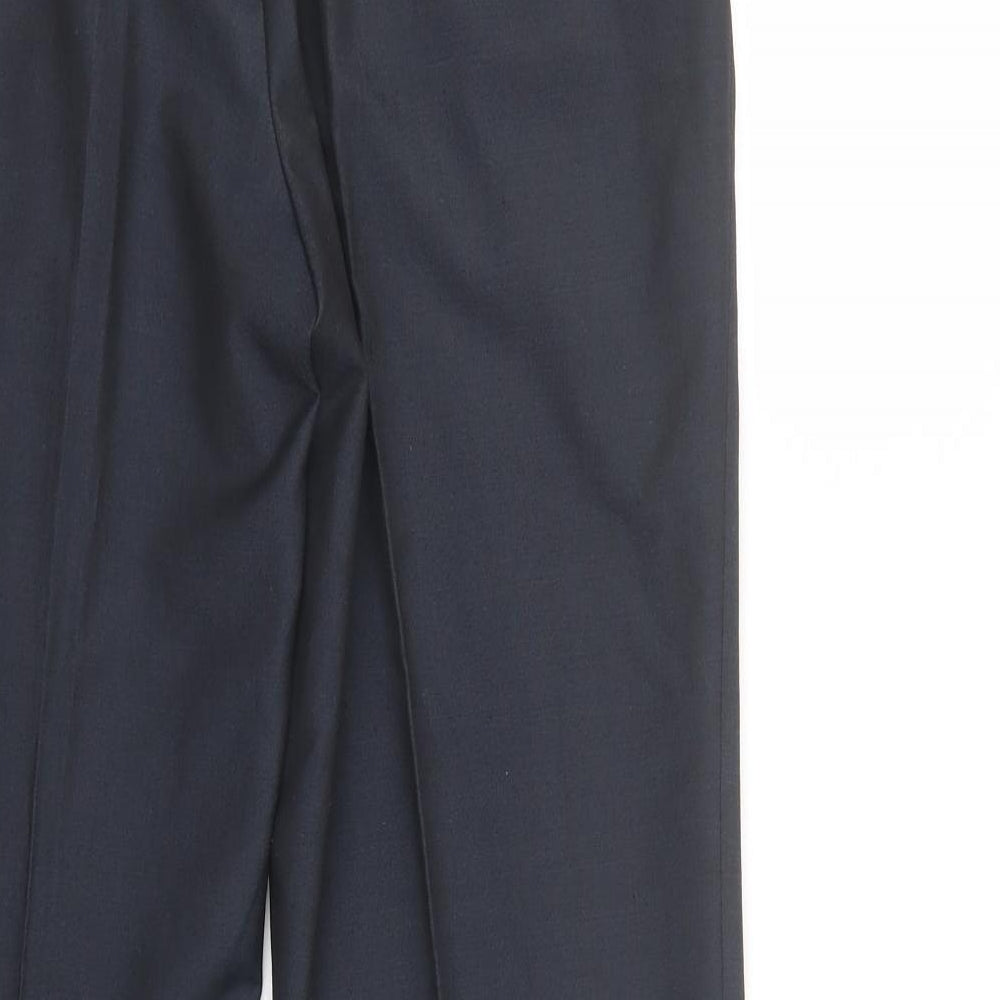 Matalan Mens Blue  Polyester Dress Pants Trousers Size 34 L31 in Regular Button