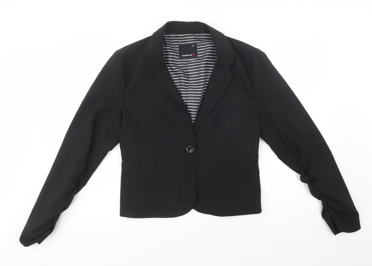 Fishb Womens Black   Jacket Blazer Size XL  Button