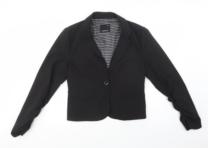 Fishb Womens Black   Jacket Blazer Size XL  Button