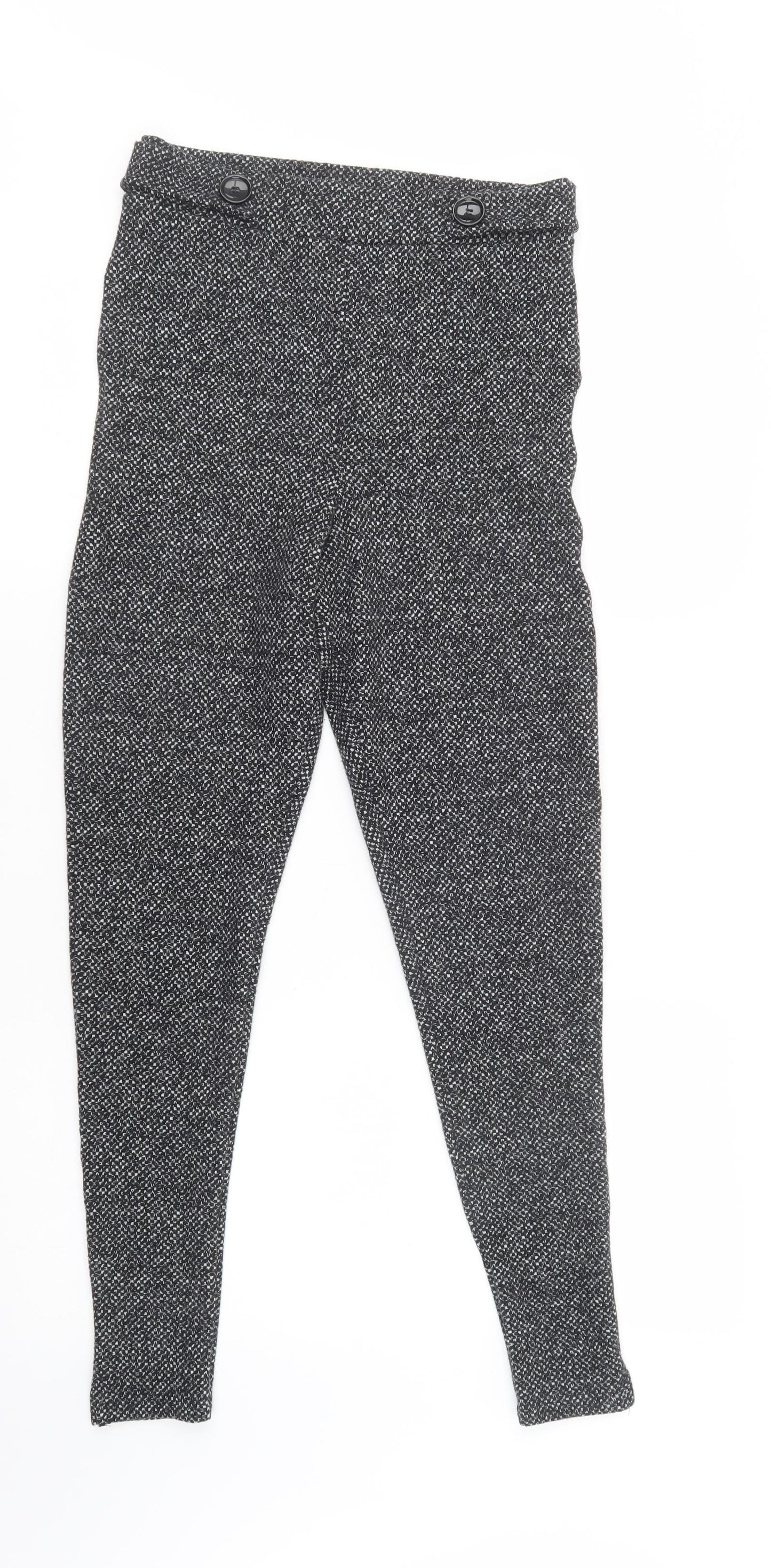 TU Womens Grey  Polyester Jegging Leggings Size 8 L29 in