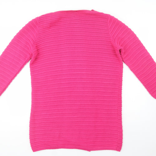Gerard Womens Pink Crew Neck  Acrylic Cardigan Jumper Size L