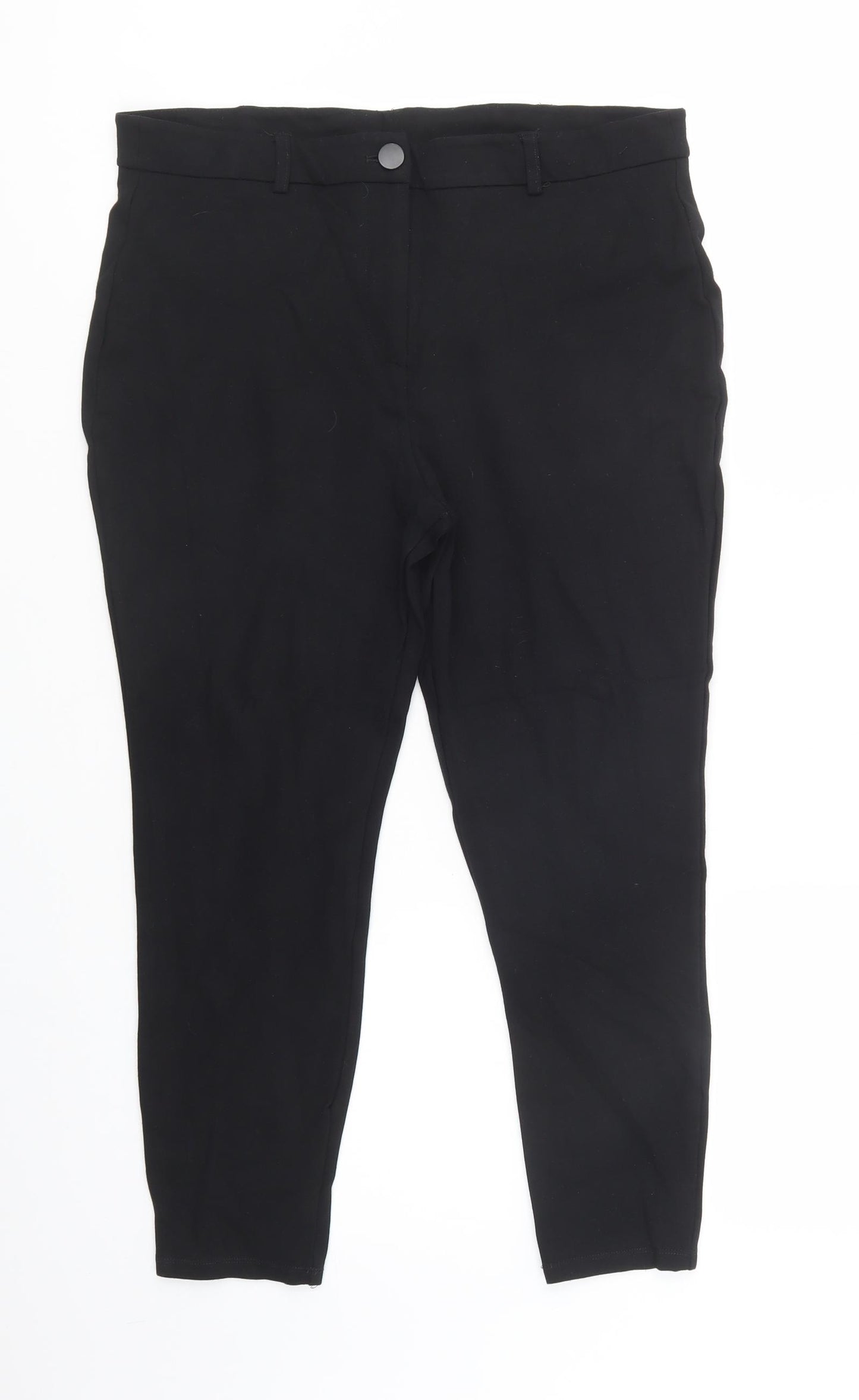Dorothy Perkins Womens Black  Viscose Jegging Trousers Size 16 L27 in Regular Button