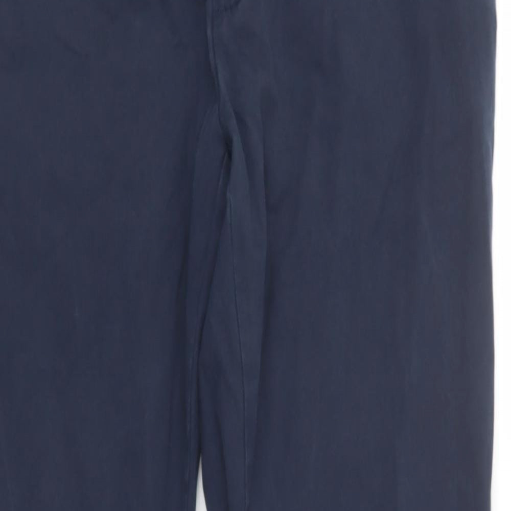 Tommy Hilfiger Mens Blue  Cotton Chino Trousers Size 36 L34 in Regular Button