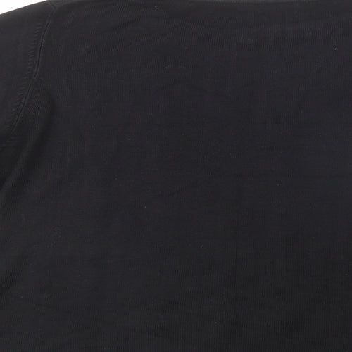 Marks and Spencer Womens Black Round Neck  Acrylic Pullover Jumper Size 14